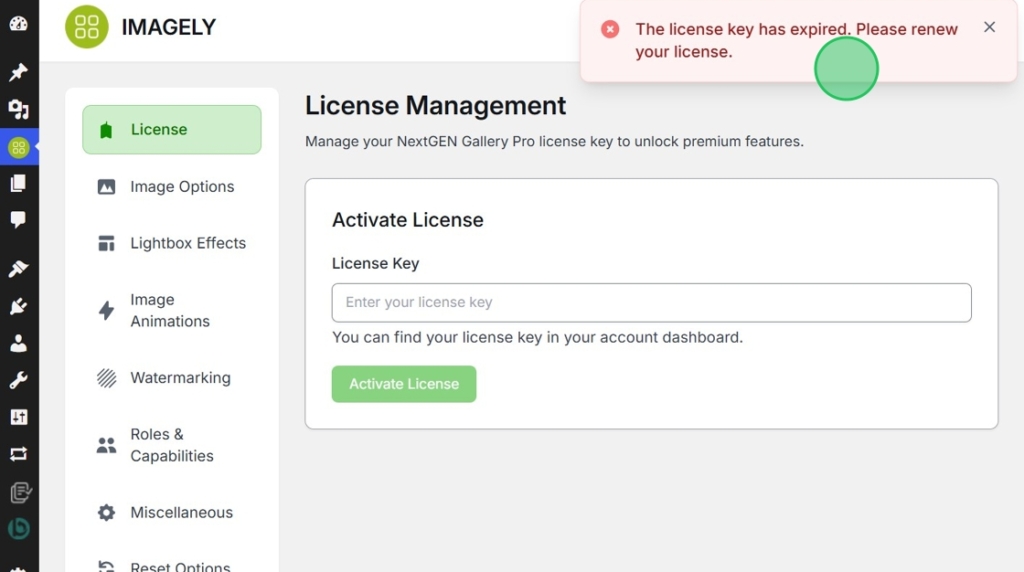 expired license | Imagely
