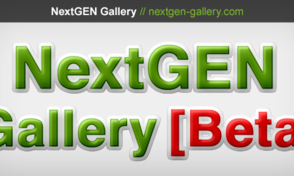 NextGEN Gallery 2.0 Beta Available