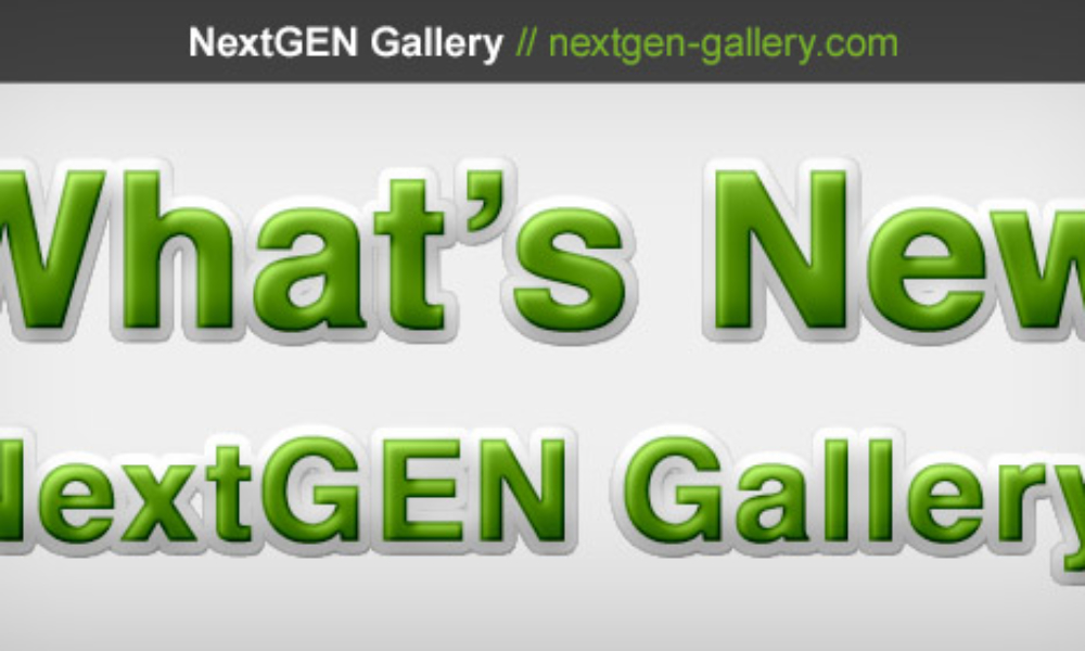 NextGEN Gallery 2.0.7 Now Available