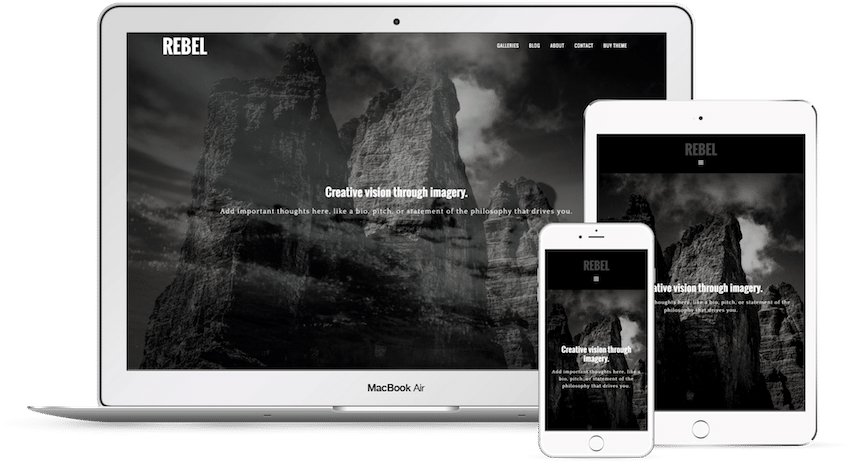 Rebel - WordPress Photography Theme