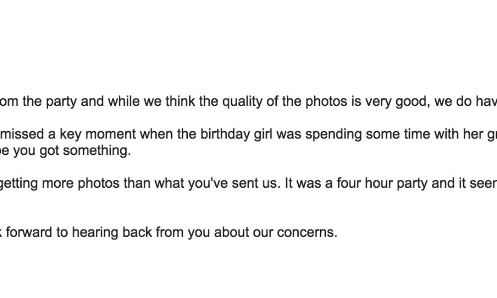 What To Do When A Client Doesn’t Like Your Pictures