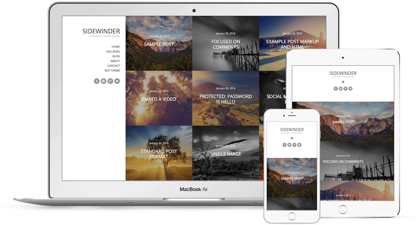 Sidewinder - WordPress Photography Theme