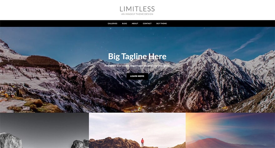 Limitless WordPress Photography Theme