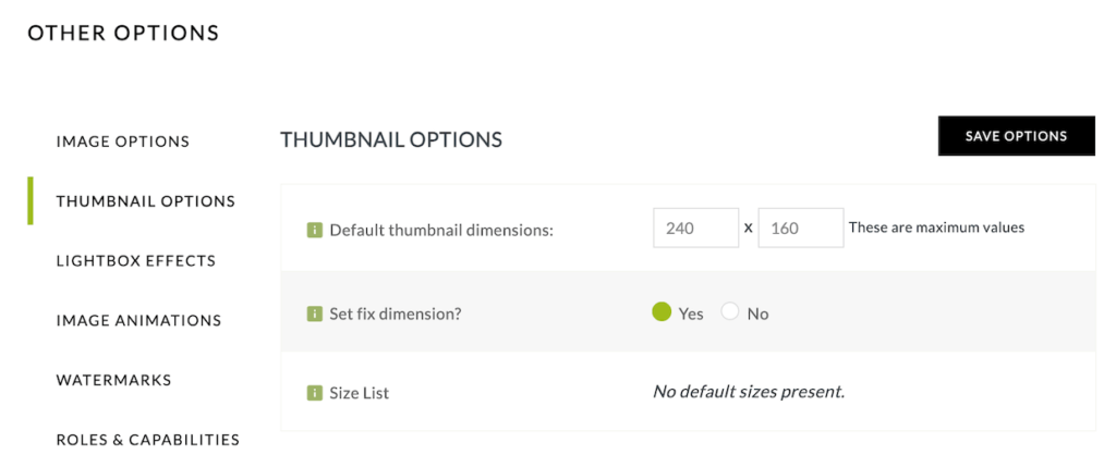 NextGEN Gallery - Thumbnail Options