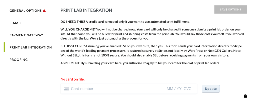 eCommerce options - print lab integration