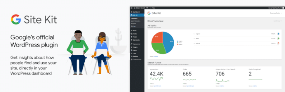 To make it straightforward as possible, it's best to use a plugin that lets you integrate analytics tools with WordPress to gain essential insights directly from your dashboard. We recommend using Google Site Kit: