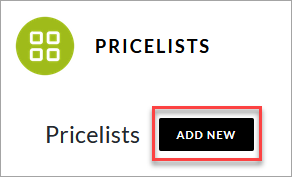 Pricelist Add new