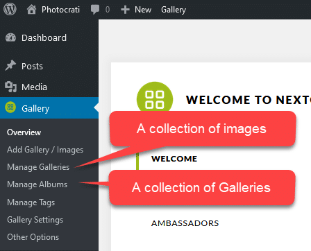 Album vs Galleries