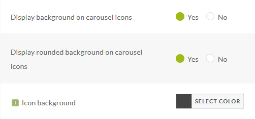 Background carousel color settings