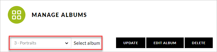 Select album drop down