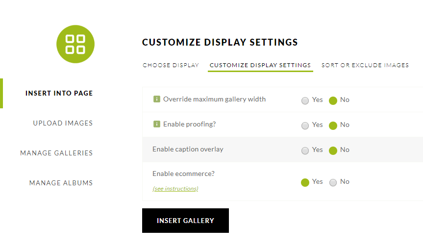 Pro Tile custom Settings