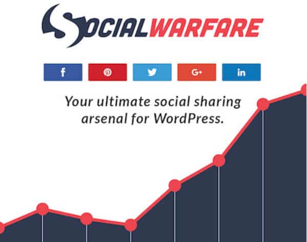 There are also tools such as Social Warfare that enable the sharing of blog posts. This lets you add social media buttons within your blog content, or as an additional menu.