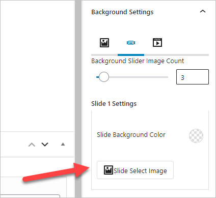 Add slider Select image