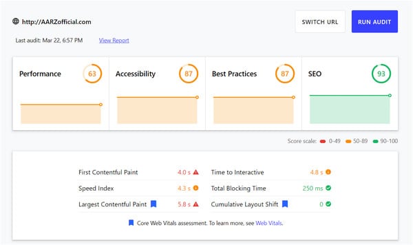 Choose a theme that has a clean code and is SEO-friendly. How would you know if a theme works for you? Simply go to Google’s web.dev tool and run your theme’s demo prior to purchasing it. It lets you check for any performance or SEO issues.