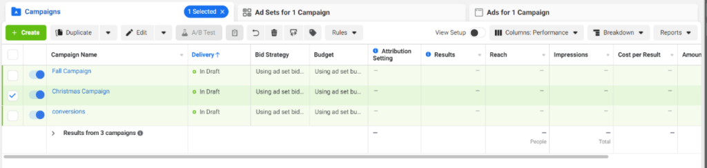 facebook-ads-manager-campaigns | Imagely Facebook Ads Manager - Campaign monitoring