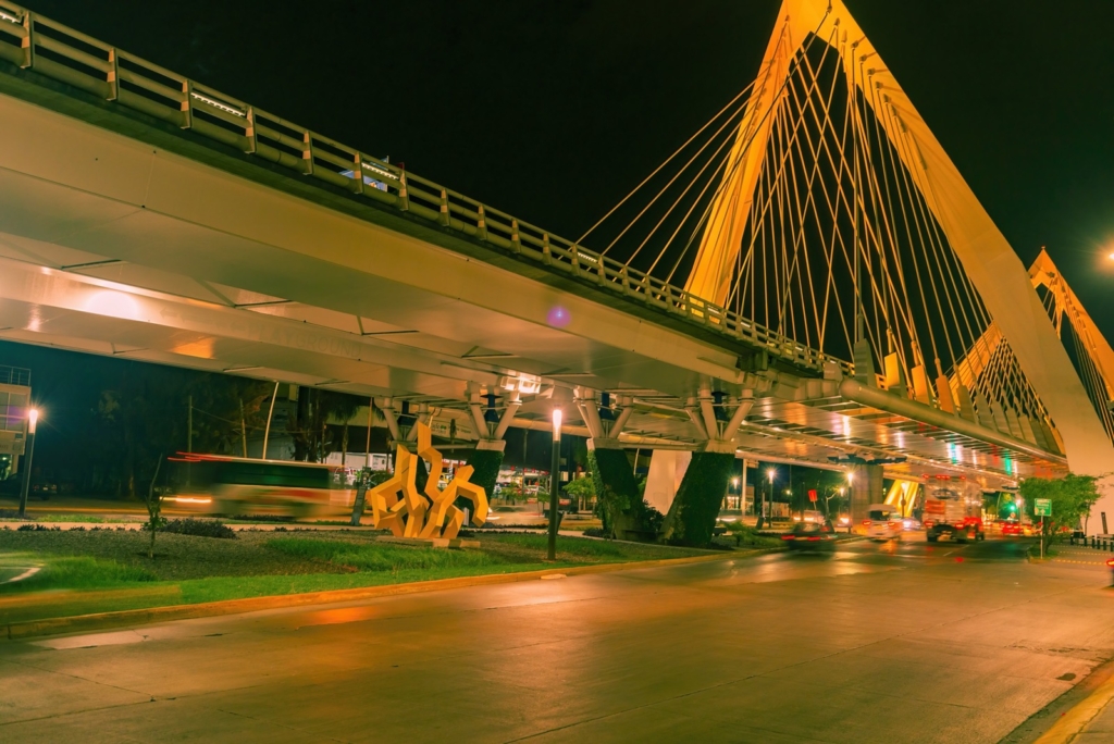 Illuminated Road Bridge