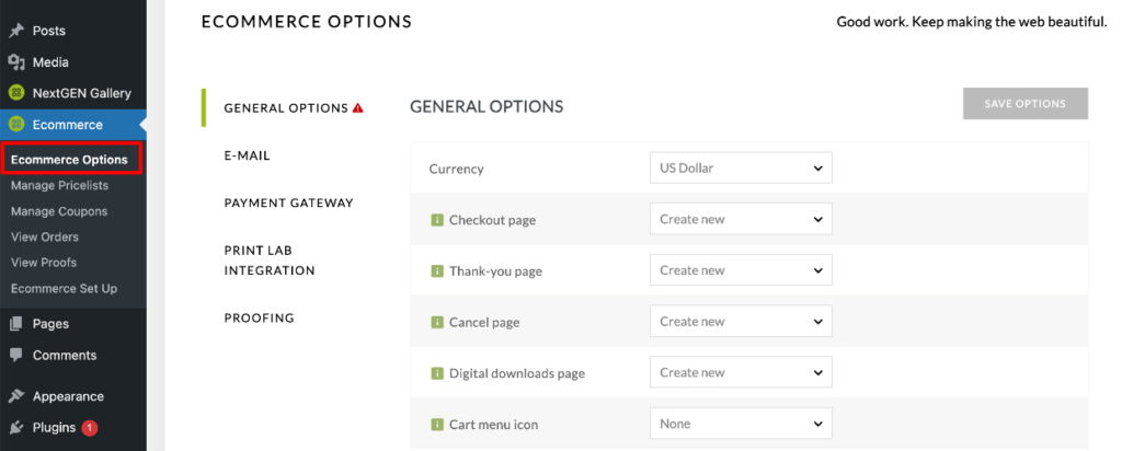 NextGEN eCommerce options