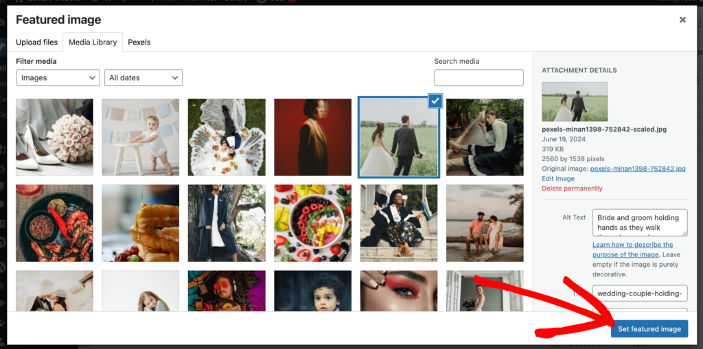 media-library-set-featured-image 1 1 | Imagely Media Library - Set featured image
